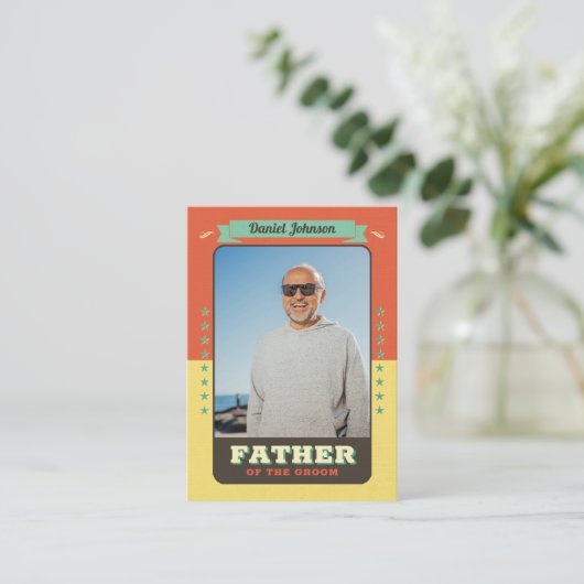 Custom Team Groom Kaarten Groomsmen Trading Kaarte Contactkaartje (Staand voorkant)