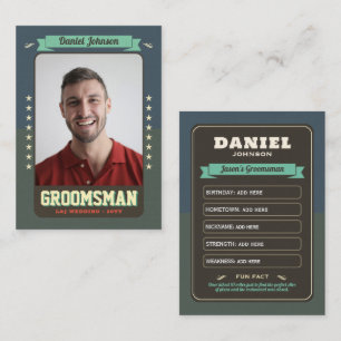 Custom Team Groom Kaarten Groomsmen Trading Kaarte Contactkaartje