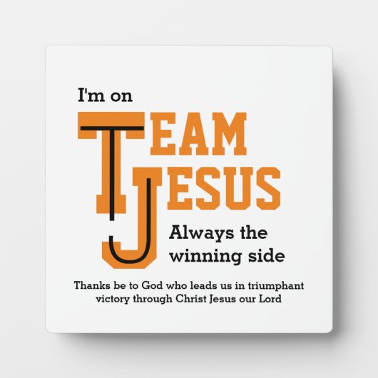 Custom TEAM JESUS Christelijk Fotoplaat (Voorkant)