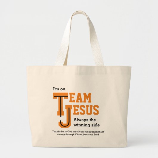 Custom TEAM JESUS Christelijk Grote Tote Bag (Voorkant)