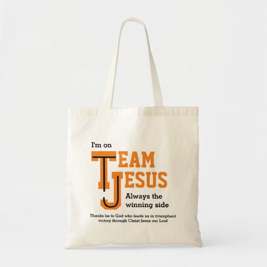 Custom TEAM JESUS Christelijk Tote Bag (Voorkant)