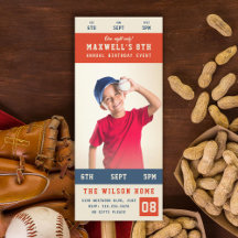 Custom Team Kleuren Sporting Event Ticket Verjaard