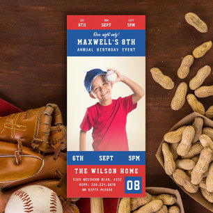 Custom Team Kleuren Sporting Event Ticket Verjaard Kaart