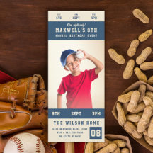 Custom Team Kleuren Sporting Event Ticket Verjaard