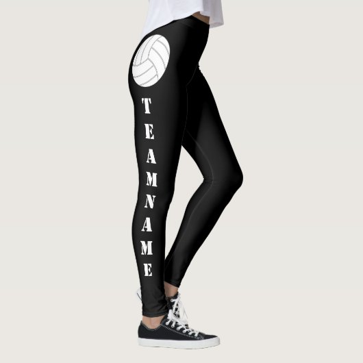CUSTOM Team Name Vertical Text Volleyball Leggings (Rechts)