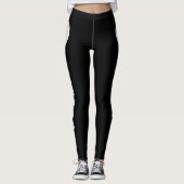 CUSTOM Team Name Vertical Text Volleyball Leggings (Voorkant)