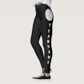 CUSTOM Team Name Vertical Text Volleyball Leggings (Links)