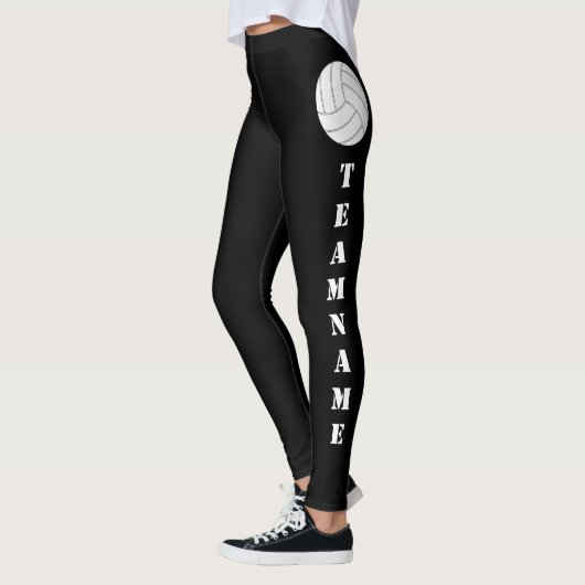 CUSTOM Team Name Vertical Text Volleyball Leggings (Links)
