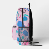 Custom Team Pickleball Paddles Ballen Roze Preppy Bedrukte Rugzak (Rechts)