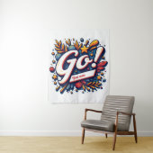 Custom Team Pride Mascot Wandkleed (In situ)