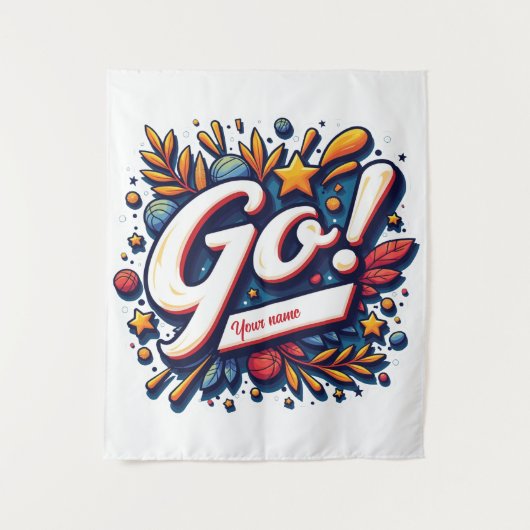 Custom Team Pride Mascot Wandkleed (Voorkant)