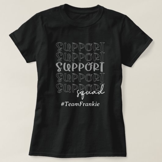 Custom Team Support Squad voor Brain Tumor Warrior T-shirt (Design voorkant)