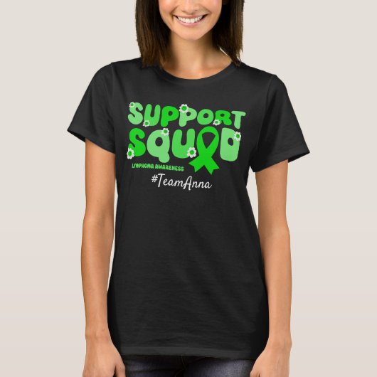 Custom Team Support Squad voor Lymfoom T-shirt (Voorkant)