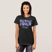 Custom Team Support Squad voor slokdarmkanker T-shirt (Voorkant volledig)