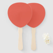 Custom Tear Drop Fan – Fire Opal Bold Handwaaier (Voorkant en achterkant)