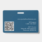 Custom Technology Keynote Speaker Photo ID Badge (Back)