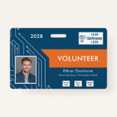 Custom Technology Summit Volunteer Photo ID Badge (Voorkant)