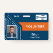 Custom Technology Summit Volunteer Photo ID Badge (Voorkant)