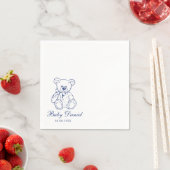 Custom Teddy Bear Baby Shower Servet (Insitu)