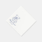 Custom Teddy Bear Baby Shower Servet (Hoek)