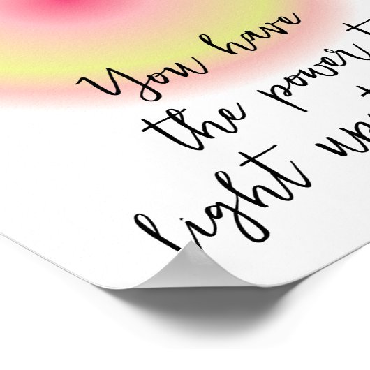 Custom Teen Girl Positieve Inspirerend Quote Poster (Hoek)