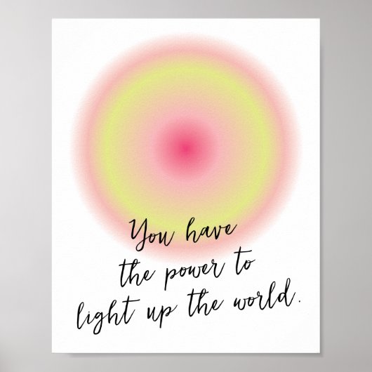 Custom Teen Girl Positieve Inspirerend Quote Poster (Voorkant)