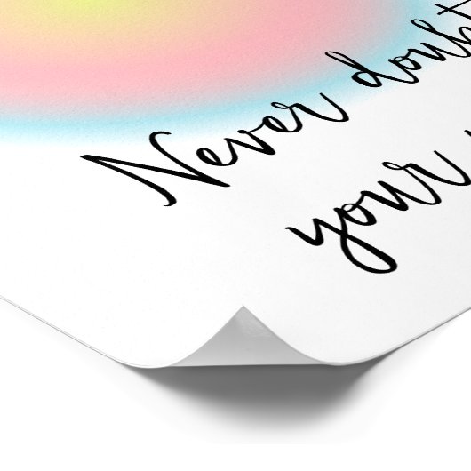 Custom Teen Girl Positieve Inspirerend Quote Poster (Hoek)