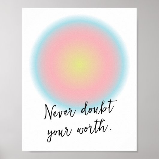 Custom Teen Girl Positieve Inspirerend Quote Poster (Voorkant)