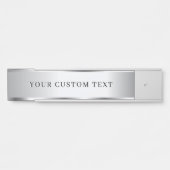Custom Template Elegant Silver School Home Office Deurbordje (Voorkant)