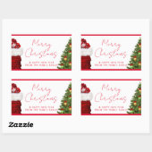 Custom Template Happy New Year Merry Christmas Rechthoekige Sticker (Vel)
