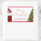 Custom Template Happy New Year Merry Christmas Rechthoekige Sticker (Tas)
