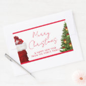 Custom Template Happy New Year Merry Christmas Rechthoekige Sticker (Envelop)