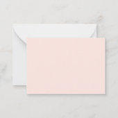 Custom Template Monogram Initial Chic Blush Pink Notitiekaartje (Achterkant)