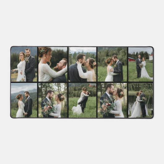 Custom Ten Photo Collage Desk Mat (Voorkant)