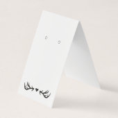 Custom Tented Antler Heart Earring Display Kaart Visitekaartje (Voorkant)