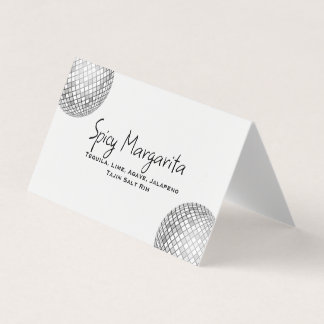 Custom Tented Drink Kaart Visitekaartje