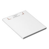 Custom Terracotta Corner Business Notepad Notitieblok (Schuin)