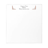 Custom Terracotta Corner Business Notepad Notitieblok (Voorkant)
