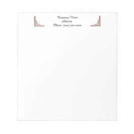 Custom Terracotta Corner Business Notepad Notitieblok