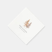 Custom Terracotta Pine Tree Mountain Wedding Servet (Hoek)