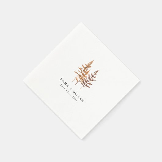 Custom Terracotta Pine Tree Mountain Wedding Servet (Hoek)