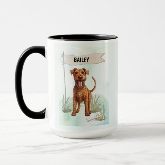 Custom Terrier Name Mug Personalized Dog Lover Mok (Links)