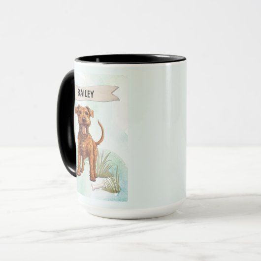 Custom Terrier Name Mug Personalized Dog Lover Mok (Voorkant links)