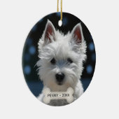 Custom Terrier Puppy Dog Foto Keramisch Ornament (Rechts)
