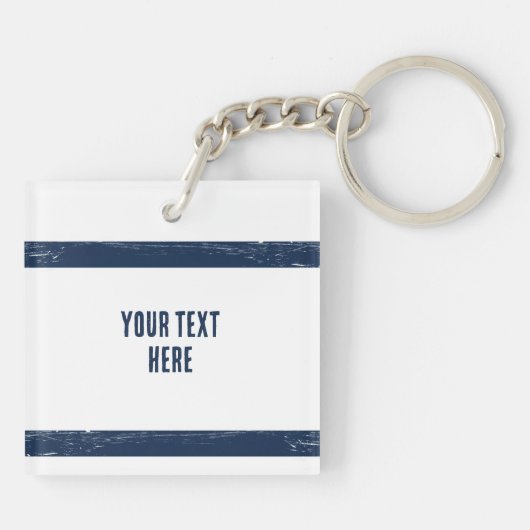 CUSTOM Terug de Blauwe Sleutelhanger (Achterkant)