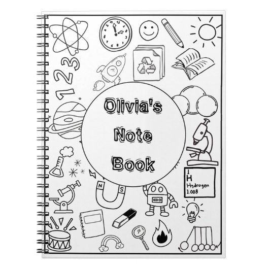 Custom terug naar school notitieboek (Voorkant)