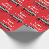 Custom Tesla pickup truck personalized Birthday Cadeaupapier (Hoek)