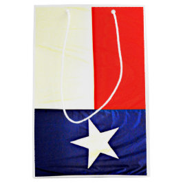Custom Texas Flag Matte Gift Bag Medium Cadeauzakje