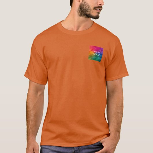 Custom Texas Oranje Logo Afbeelding toevoegen Sjab T-shirt (Voorkant)