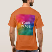 Custom Texas Oranje Logo Afbeelding toevoegen Sjab T-shirt (Achterkant)